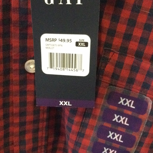 - GAP men’s long sleeved button down casual poplin shirt. - Picture 2 of 11